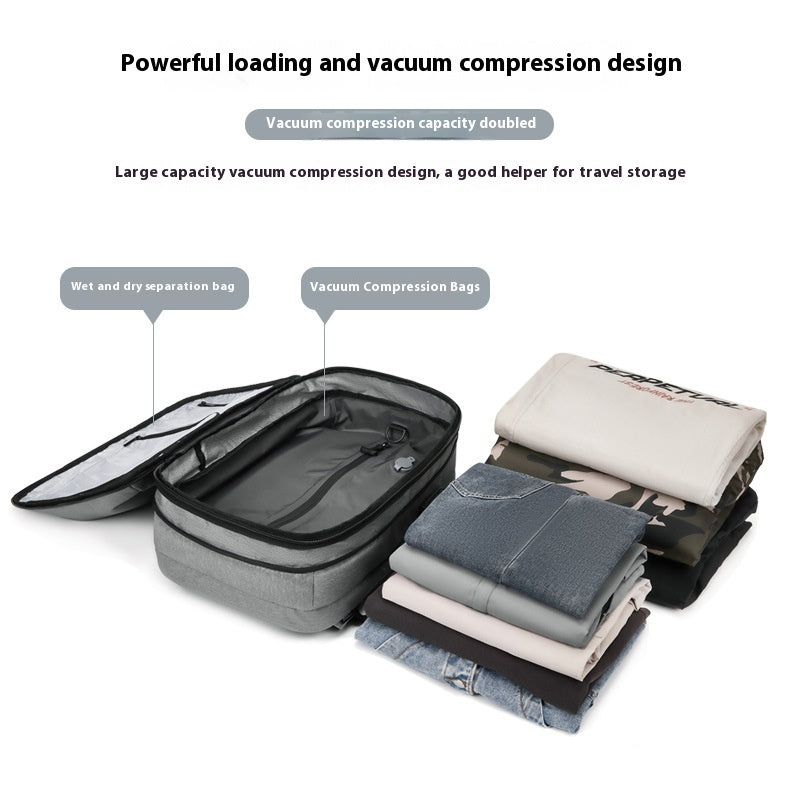 🎒 Multifunctional Travel Vacuum Compression Backpack – 36-55L Large Capacity