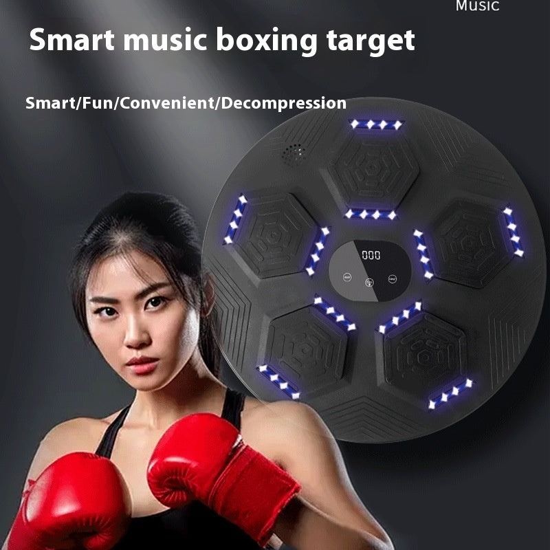 Smart Music Boxing Wall Target – Home Reaction Trainer with PU Surface & LED Feedback