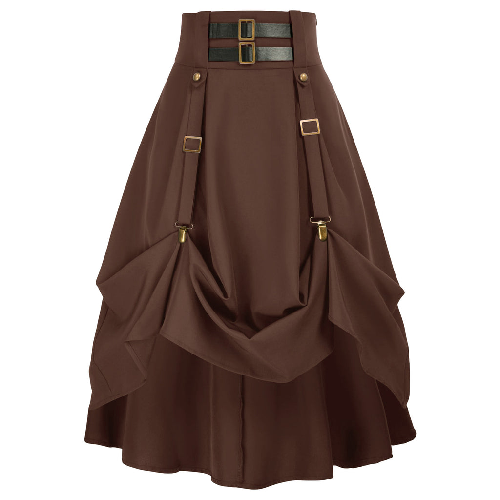 Women's Steampunk Festival Skirt – Gothic Medieval Punk Costume Skirt
