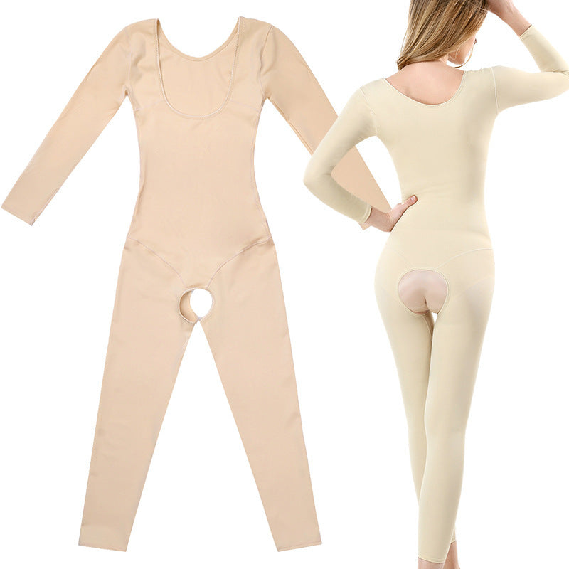 Full Body Seamless Shapewear Bodysuit – Long Sleeve Slimming Suit for Women with Tummy Control & Hip Lift