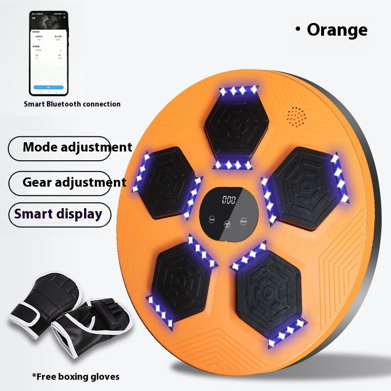 Smart Music Boxing Wall Target – Home Reaction Trainer with PU Surface & LED Feedback