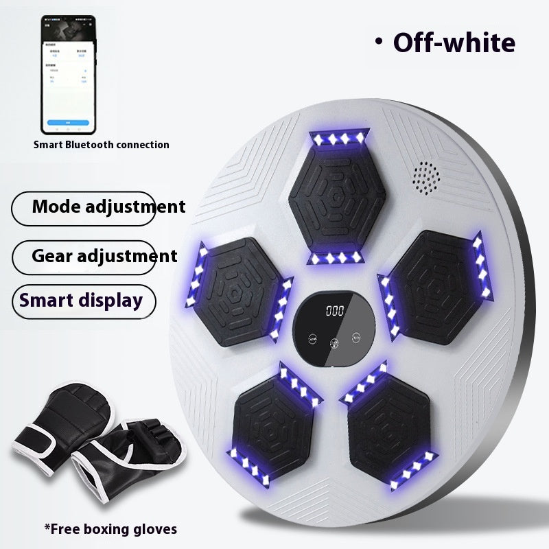 Smart Music Boxing Wall Target – Home Reaction Trainer with PU Surface & LED Feedback