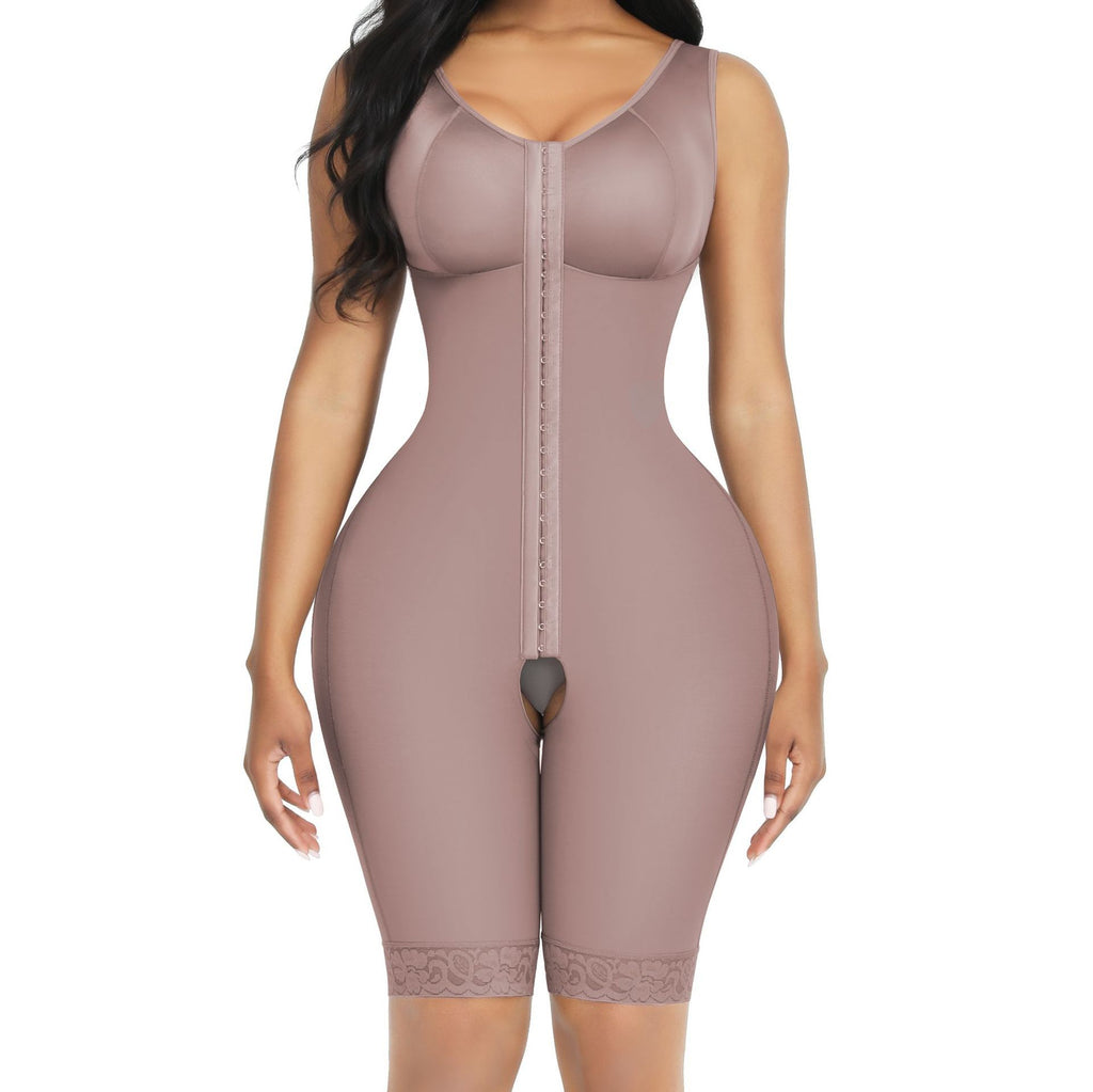 Seamless Full Body Shapewear for Women – Crotchless Slimming Bodysuit with Waist & Butt Lifting Support