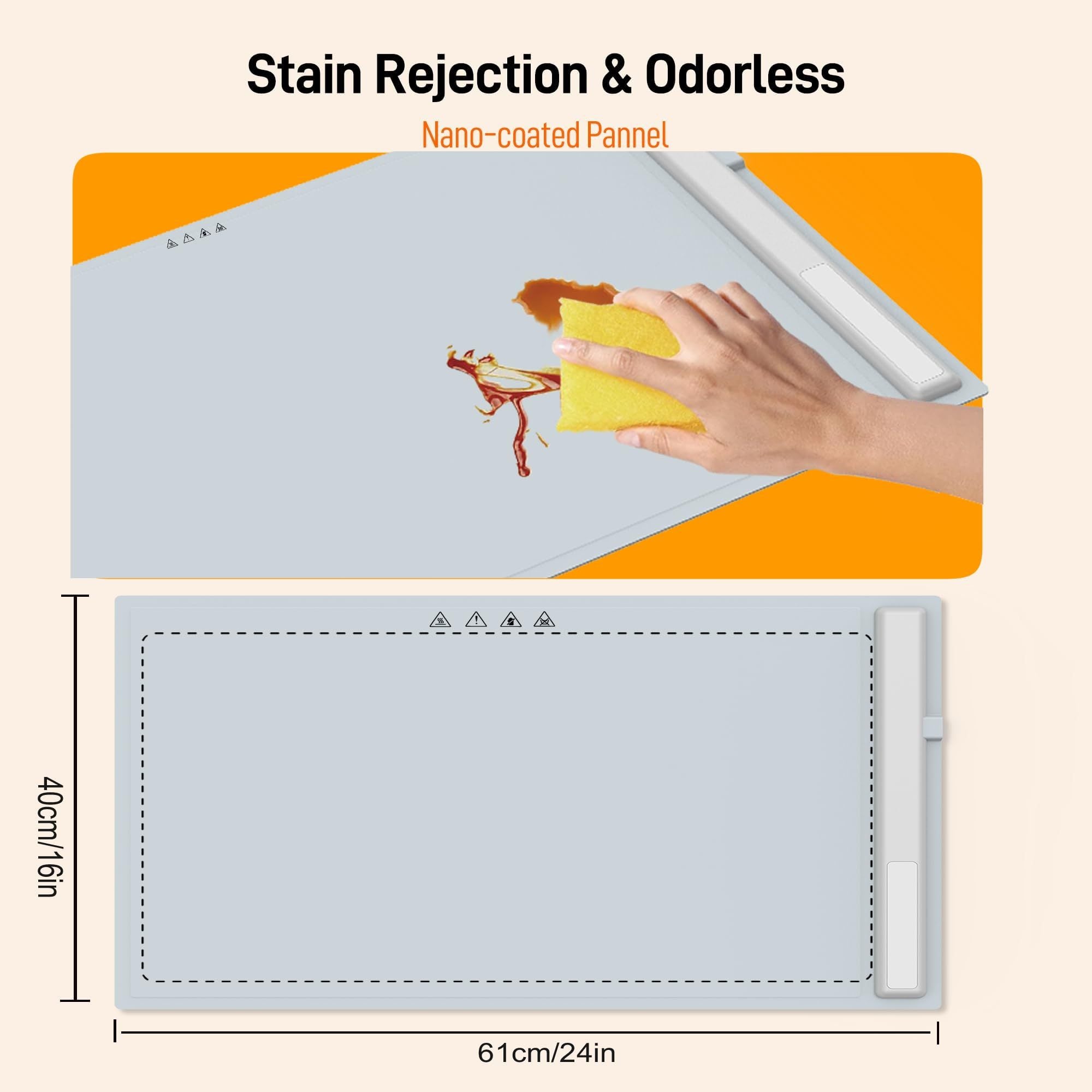 Food Warming Mat,Electric Warming Tray For Food,Foldable Warming Mat For Buffets Party And Daily Use,Silicone Heating Pad With 3 Temp Settings,Kitchen Gadgets Portable Hotplate