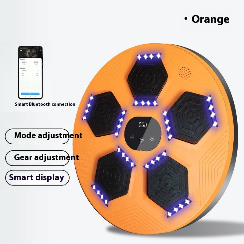Smart Music Boxing Wall Target – Home Reaction Trainer with PU Surface & LED Feedback