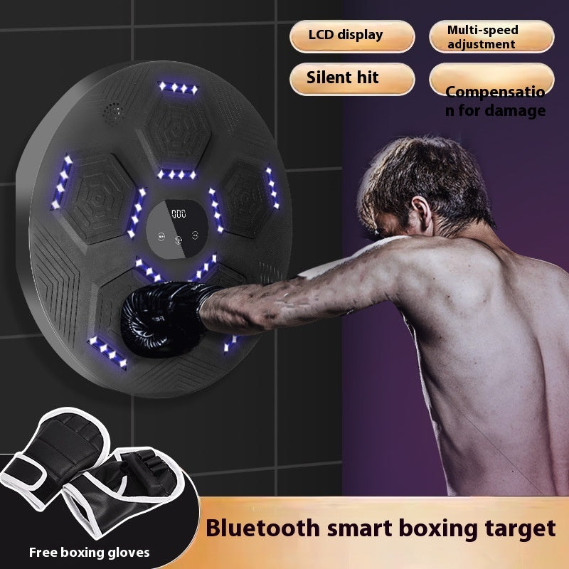 Smart Music Boxing Wall Target – Home Reaction Trainer with PU Surface & LED Feedback