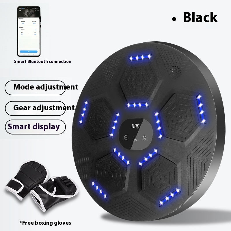 Smart Music Boxing Wall Target – Home Reaction Trainer with PU Surface & LED Feedback