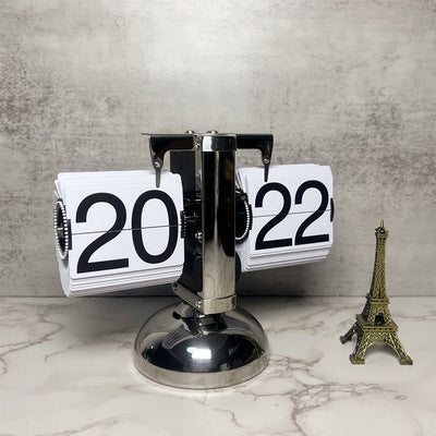 Retro Mechanical Solid Wood Automatic Flip Clock